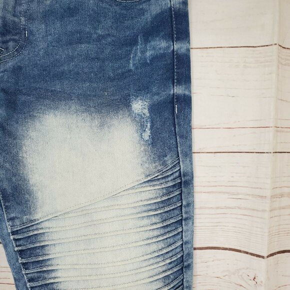 Southpole Men’s Skinny Distressed Stretch Denim Blue White Jeans Size 30x32 - Picture 2 of 11